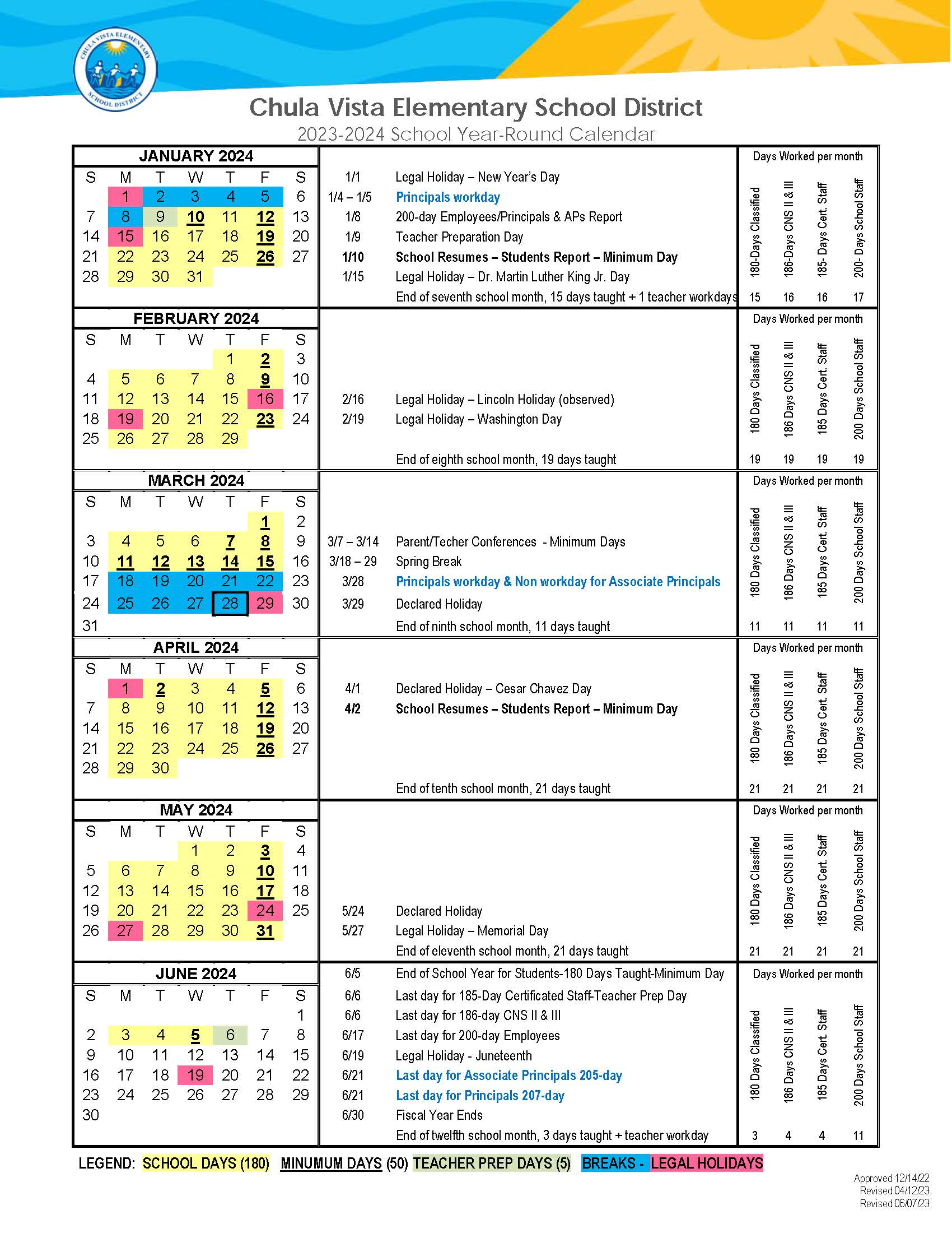 School calendars
